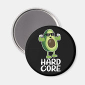 Muskel Hardcore Avocado Funny Magnet (Vorderseite/Rückseite)