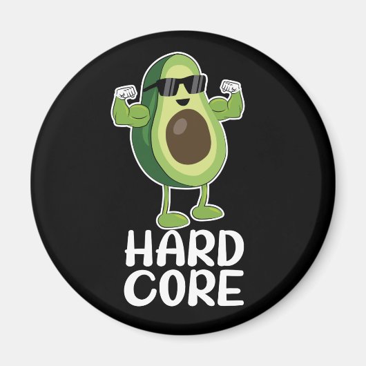 Muskel Hardcore Avocado Funny Magnet (Vorne)