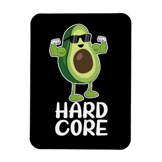 Muskel Hardcore Avocado Funny Magnet (Vertikal)