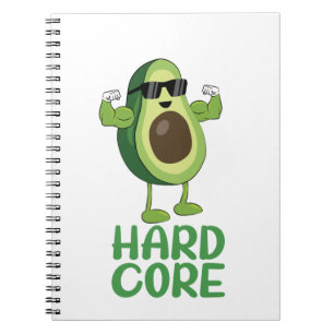 Muskel Hardcore Avocado Funny Notizblock