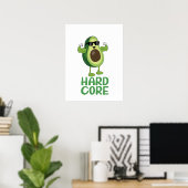 Muskel Hardcore Avocado Funny Poster (Heimbüro)