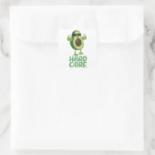 Muskel Hardcore Avocado Funny Quadratischer Aufkleber (Tasche)
