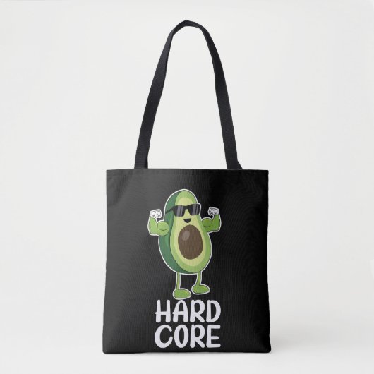 Muskel Hardcore Avocado Funny Tasche (Vorderseite)