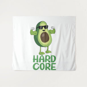 Muskel Hardcore Avocado Funny Wandteppich