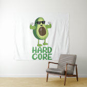 Muskel Hardcore Avocado Funny Wandteppich (Beispiel (Horizontal))