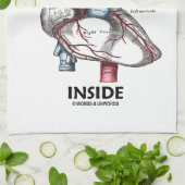 Muskel innen glatt (Graues anatomisches Herz) Handtuch (Gefaltet)