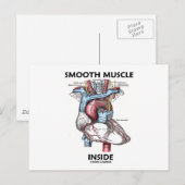 Muskel innen glatt (Graues anatomisches Herz) Postkarte (Vorne/Hinten)