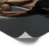 Muskel Man Strength Lift Weight Gym Workout Poster (Ecke)