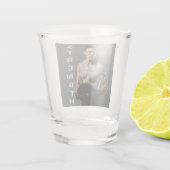 Muskel Man Strength Lift Weight Gym Workout Schnapsglas (Rückseite)