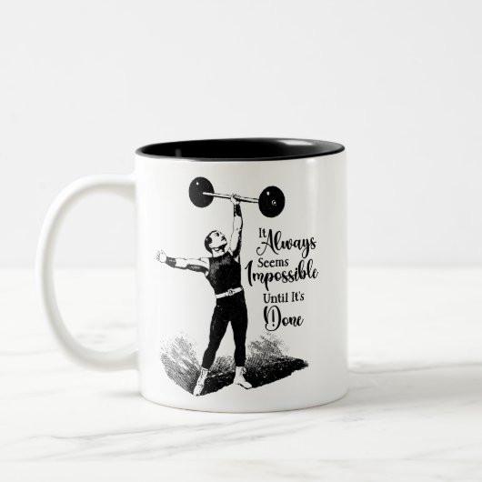 Muskel Man, Strong Man, Coffee, Mancave, Wrestling Zweifarbige Tasse (Links)