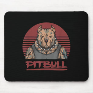 Muskel-Pitbull-Hund aggressiv aussehende Grubenbul Mousepad