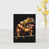 Muskel-Pitbull-Kraftübertragung Besenhalm Karte (Gelbe Blume)