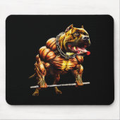 Muskel-Pitbull-Kraftübertragung Besenhalm Mousepad (Vorne)