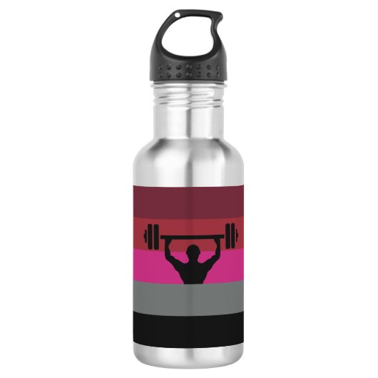 MUSKEL-STOLZ-FLAGGE TRINKFLASCHE (Vorderseite)