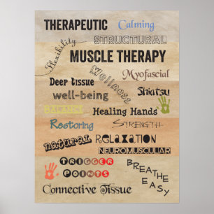 Muskel-Therapie fasst Plakat-Kunst ab Poster