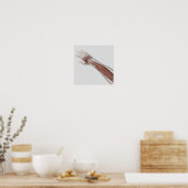 Muskelanatomie des menschlichen Arms und der Hand Poster (Küche)