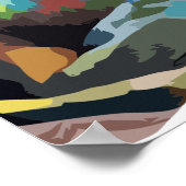 Muskelanatomie Mann Farbenfrohe Abstrakte Kunst Poster (Ecke)