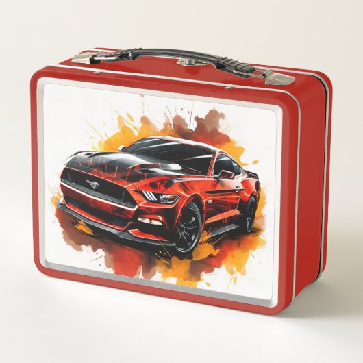 Muskelauto-Lunchbox Metall Brotdose (Rückseite)