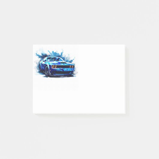 Muskelauto post-it klebezettel (Vorderseite)