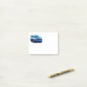 Muskelauto post-it klebezettel (Auf Schreibtisch)