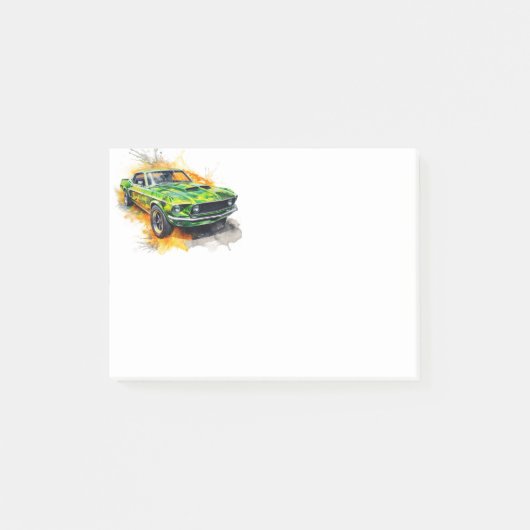 Muskelauto post-it klebezettel (Vorderseite)
