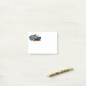 Muskelauto post-it klebezettel (Auf Schreibtisch)