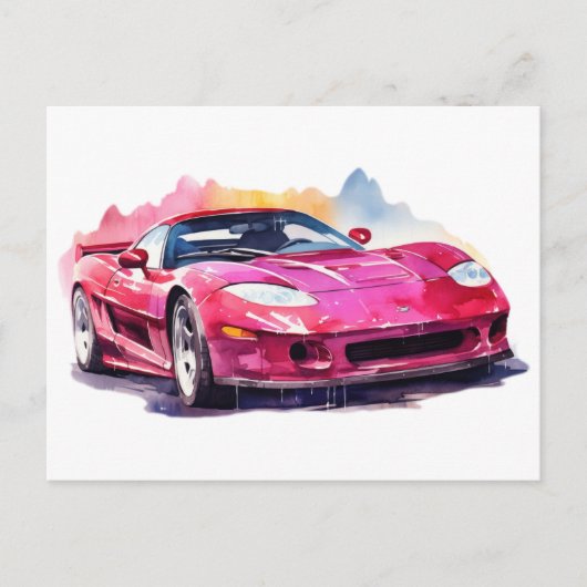 Muskelauto Postkarte (Vorderseite)