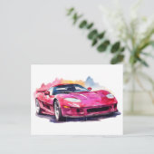 Muskelauto Postkarte (Stehend Vorderseite)