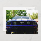 Muskelauto - Shelby blue Postcard Postkarte (Vorne/Hinten)