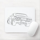 Muskelautozeichnen Mousepad (Mit Mouse)