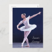 Muskelballerina Feiertagspostkarte (Vorne/Hinten)
