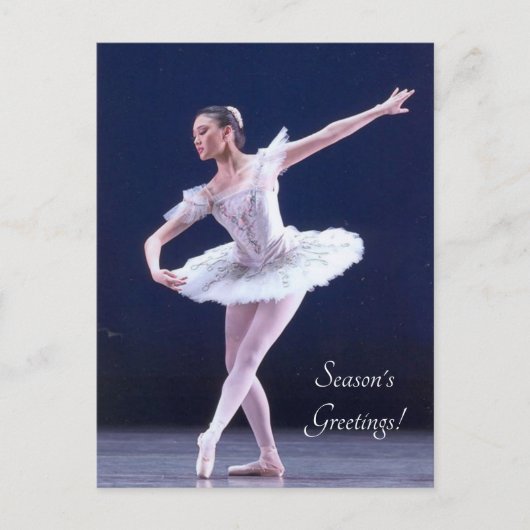 Muskelballerina Feiertagspostkarte (Vorderseite)