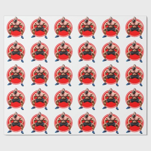 Muskelbär Geschenkpapier (Flach)