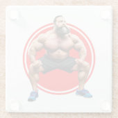 Muskelbär Glasuntersetzer (Rückseite)