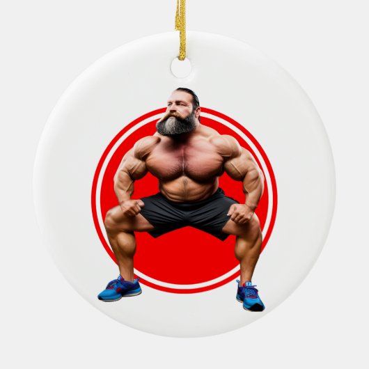 Muskelbär Keramik Ornament (Hinten)