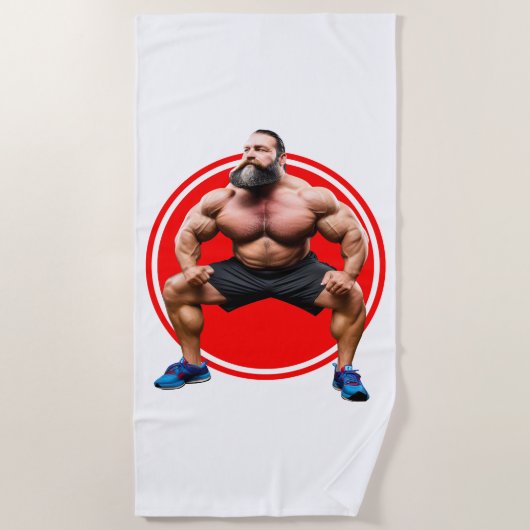 Muskelbär Strandtuch (Vorderseite)