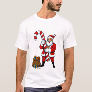 Muskelbepackter Santa beim Flexen! Zwinkernd Claus T-Shirt