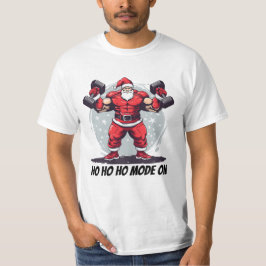 Muskelbepacktes Santa Gewichtheber T-Shirt