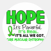 Muskeldystrophie HOPE 1 Runder Aufkleber (Vorderseite)