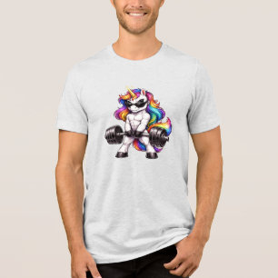 Muskeleinhorn, muscle unicorn, Sport. Tri-Blend Shirt