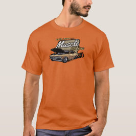 Muskelfahrzeug-Logo auf T-Shirt