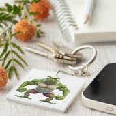 Muskelfrosch, starker Muskelfrosch Schlüsselanhänger (Vorderseite rechts)