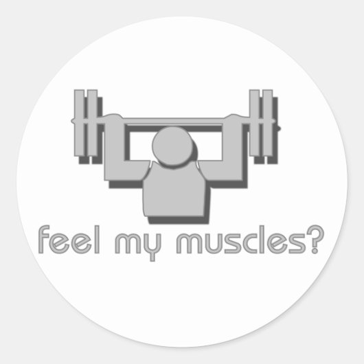 Muskelgefühl Runder Aufkleber (Vorderseite)