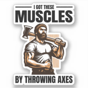 Muskelgeschmiedete Meisterschaft: Lumberjacks Ax-A Aufkleber