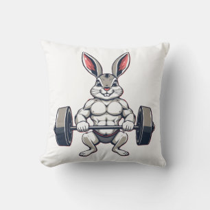 Muskelhase Gym Pumpernickel Kissen