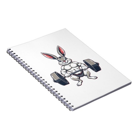 Muskelhase Gym Pumpernickel Notizblock (Rechte Seite)