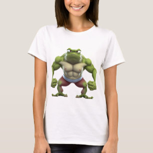 Muskeliger Frosch, starker muskulöser Bodybuilding T-Shirt