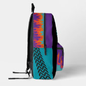 Muskelkater Candy Paint Lila Aquamarin Orange Bedruckter Rucksack (Links)