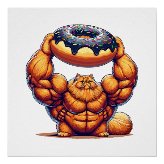 Muskelkater Heben Doughnut Poster (Vorderseite)