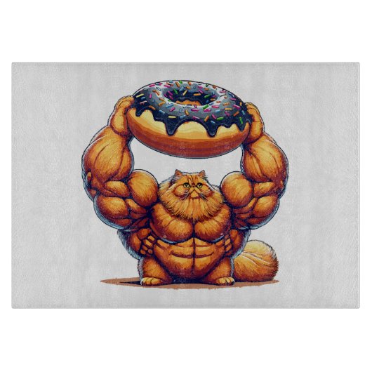 Muskelkater Heben Doughnut Schneidebrett (Vorderseite)
